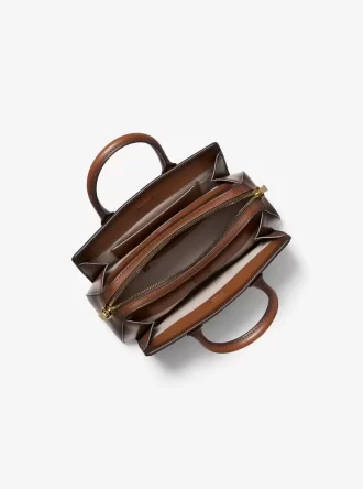 Laila Small Burnished Leather Satchel