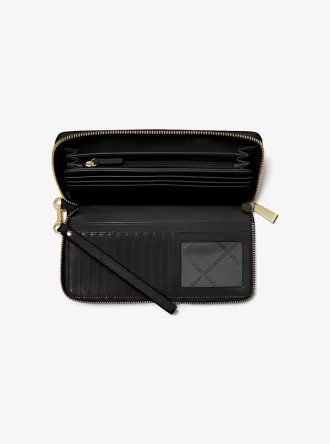 Large Saffiano Leather Continental Wallet