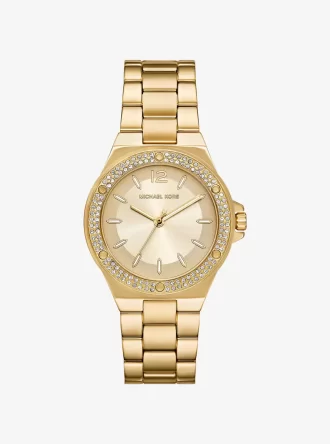 Lennox Pavé Gold-Tone Watch