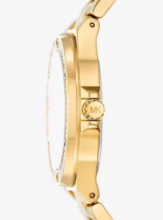 Lennox Pavé Gold-Tone Watch