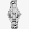 Lennox Pavé Silver-Tone Curb-Link Watch