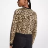 Leopard Print Stretch Viscose Cardigan