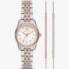 Lexington Pavé Two-Tone Watch and Slider Bracelet Gift Set
