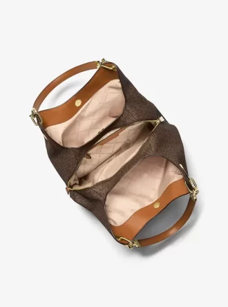 Lillie Large Signature Logo Shoulder Bag