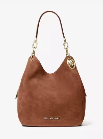 Lillie Large Suede Shoulder Bag