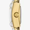 Limited-Edition Mini Darrington Pavé Bezel Gold-Tone Watch