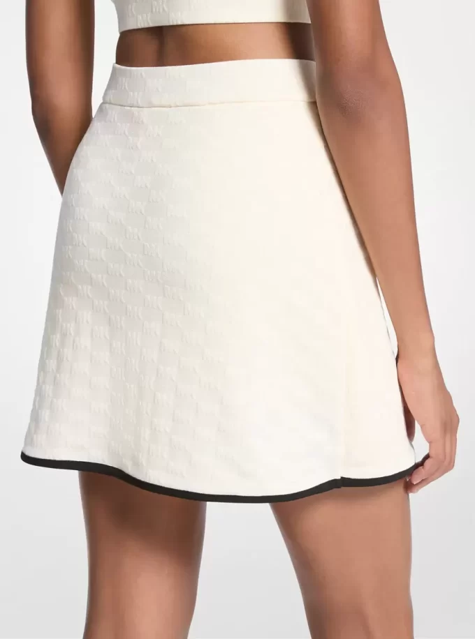 Logo Jacquard Knit Tech Skort