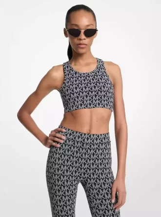 Logo Stretch Nylon Sports Bra Logo Stretch Nylon Sports Bra