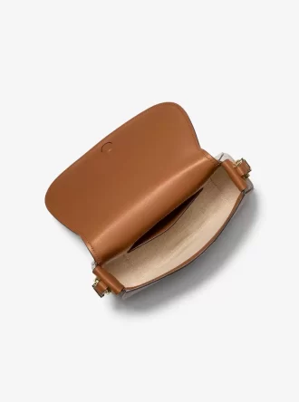 Lydia Medium Signature Logo Messenger Bag