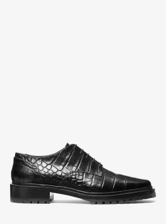 Marte Crocodile Embossed Leather Oxford