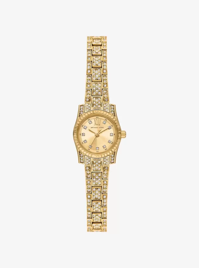 Micro Lexington Pavé Gold-Tone Watch