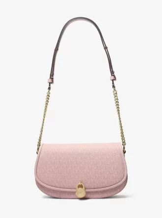 Mila Medium Signature Logo Messenger Bag