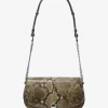 Mila Medium Snake Embossed Messenger Bag