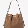 Mina Large Suede Chain Shoulder Bag