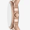 Mini Bryant Pavé Logo Rose Gold-Tone Watch