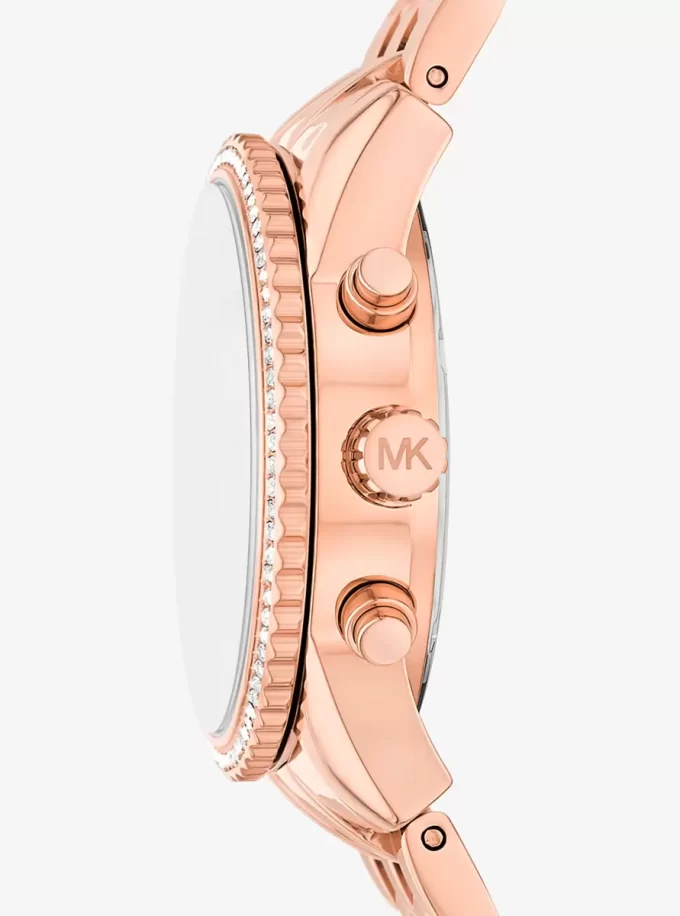Mini Bryant Pavé Rose Gold-Tone Watch