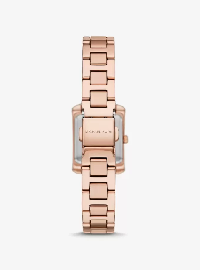 Mini Emery Pavé Rose Gold-Tone Watch