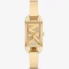 Mini Empire Pavé Gold-Tone Bangle Watch