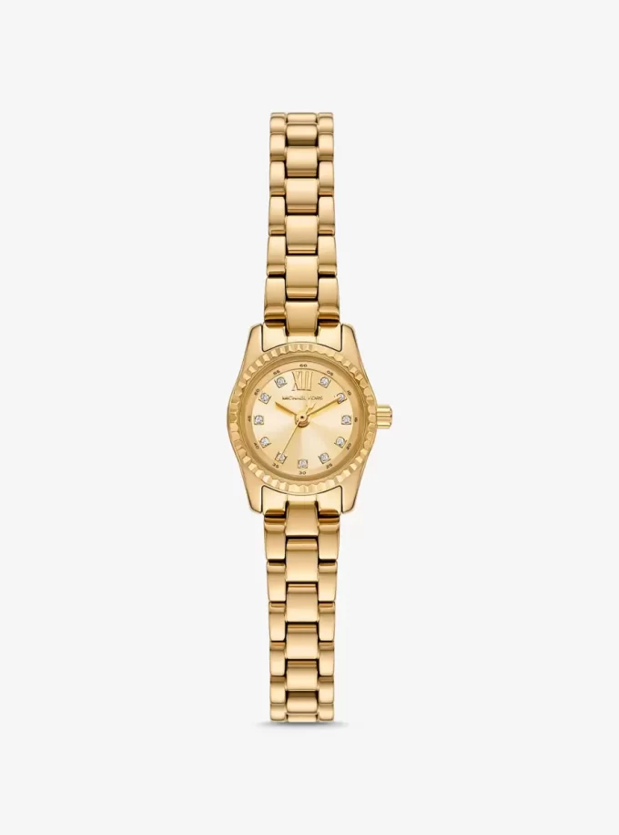 Mini Lexington Pavé Gold-Tone Watch