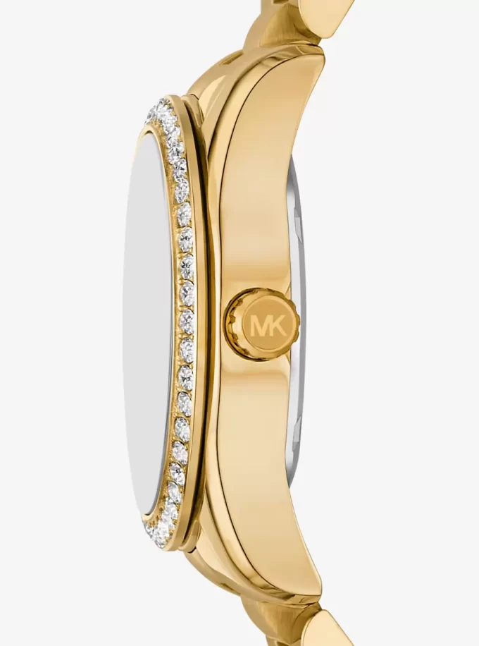 Mini Lexington Pavé Gold-Tone Watch