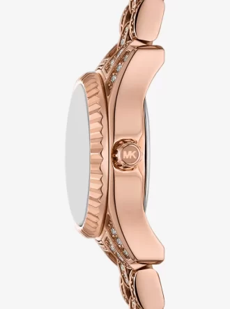 Mini Lexington Pavé Rose Gold-Tone Watch