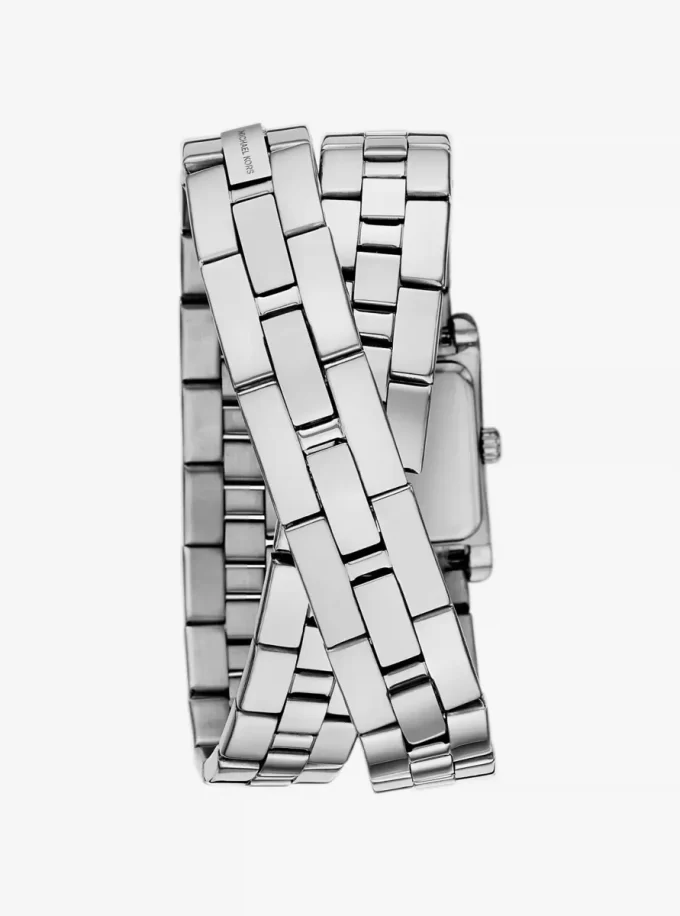 Mini Monroe Silver-Tone Double Wrap Watch