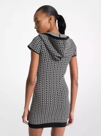 MK2000 Logo Jacquard Hoodie Dress