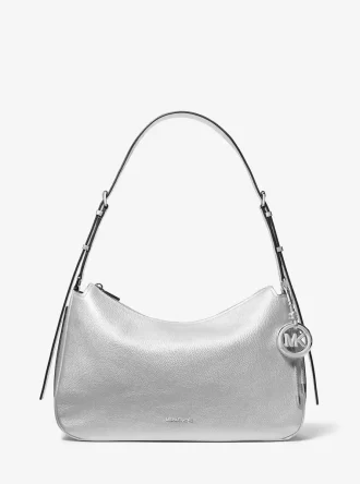 Nolita Medium Metallic Pebbled Leather Shoulder Bag