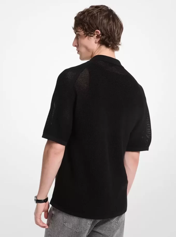 Open-Knit Cotton Shirt Open-Knit Cotton Shirt