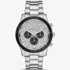Oversized Berkley Pavé Silver-Tone Watch