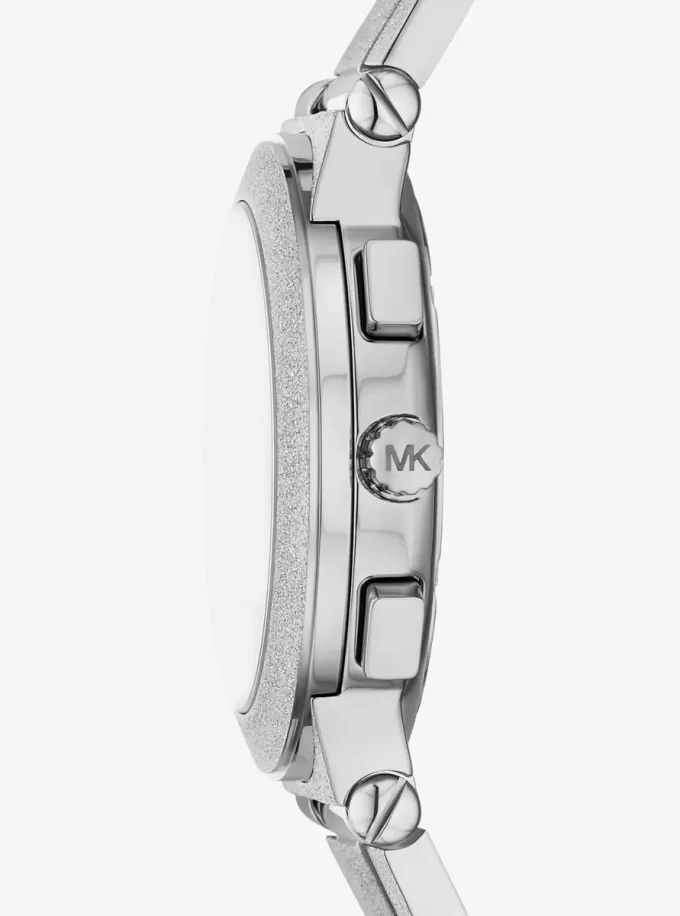 Oversized Billie Frosted Silver-Tone Watch Oversized Billie Frosted Silver-Tone Watch
