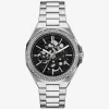 Oversized Callum Pavé Silver-Tone Watch