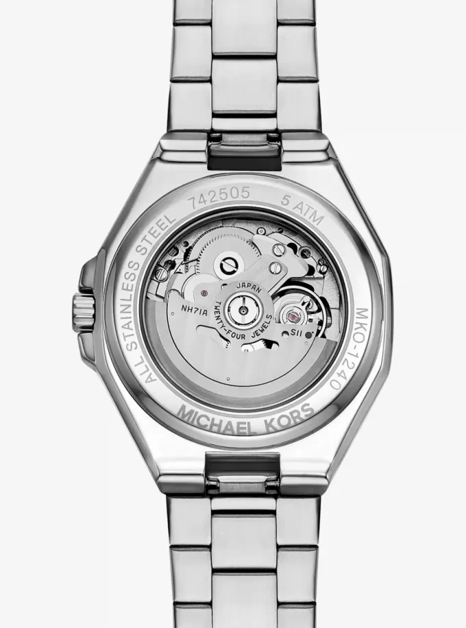 Oversized Callum Pavé Silver-Tone Watch
