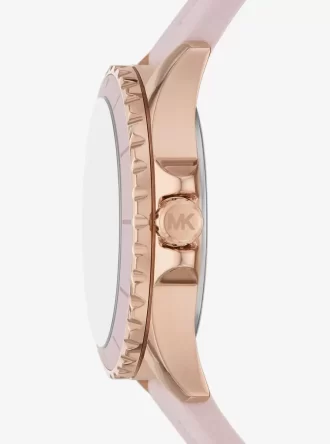 Oversized Everest Rose Gold-Tone and Silicone Watch