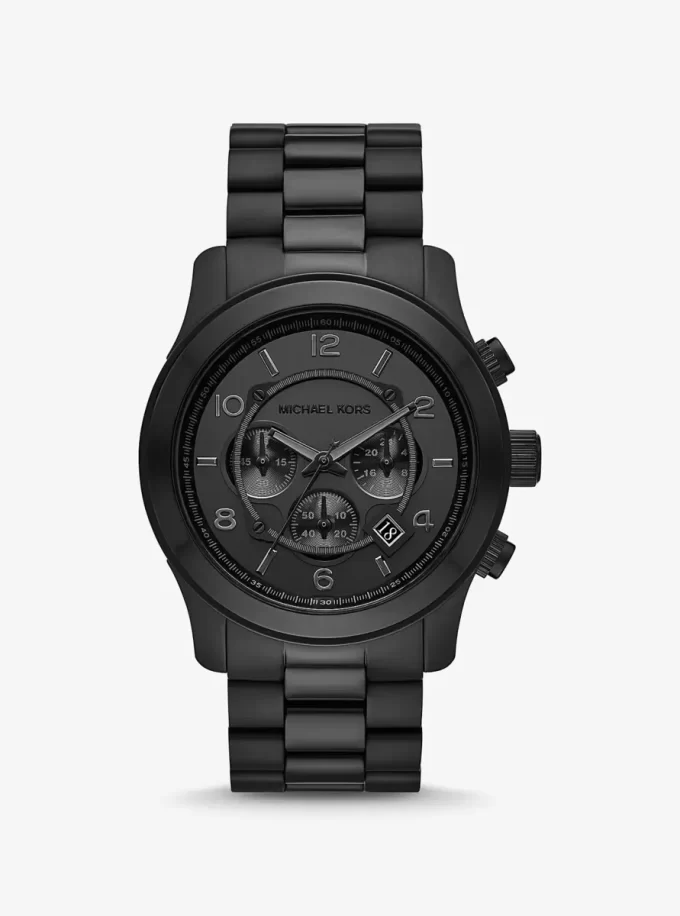 Oversized Runway Black-Tone Watch Oversized Runway Black-Tone Watch