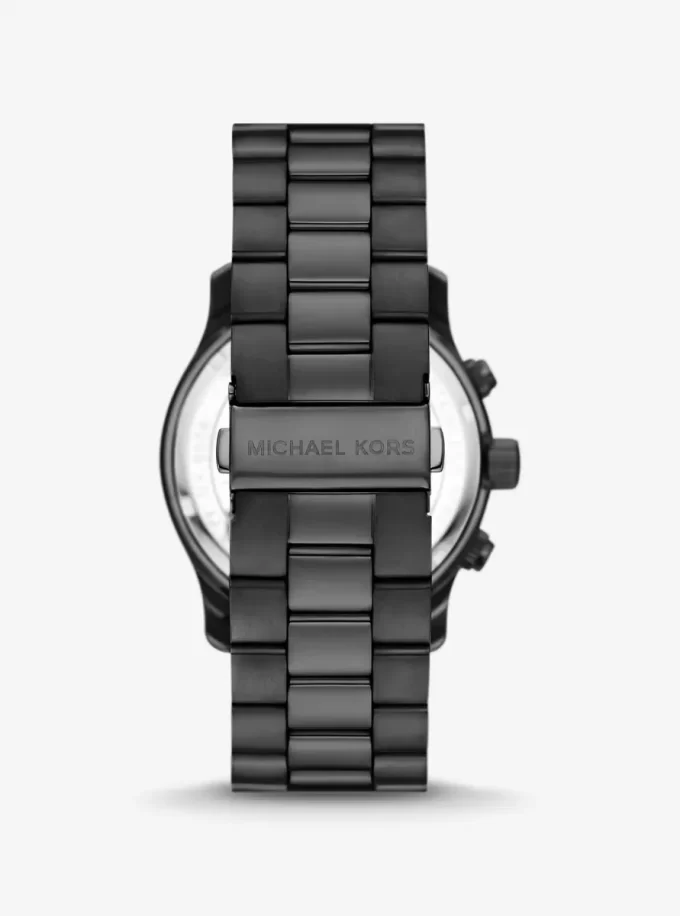 Oversized Runway Black-Tone Watch Oversized Runway Black-Tone Watch