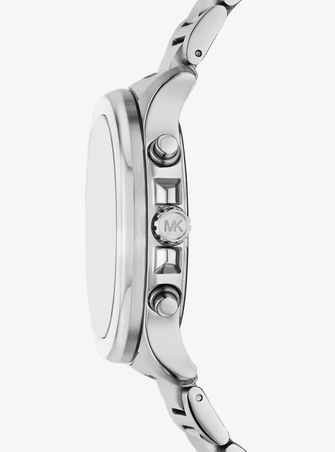 Oversized Sage Silver-Tone Watch