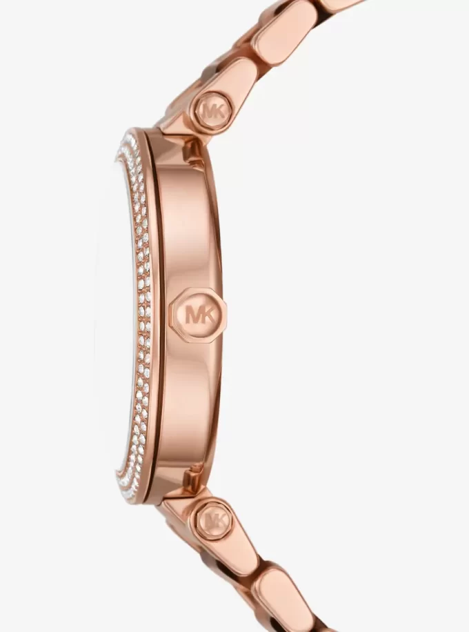 Parker Pavé Rose Gold-Tone and Acetate Watch