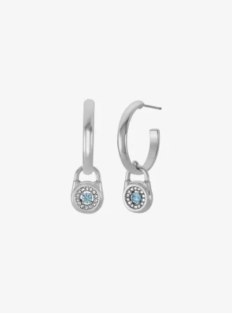 Pavé Lock Hoop Earrings