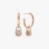 Pavé Lock Hoop Earrings