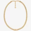 Pavé Logo Foxtail Chain Necklace Pavé Logo Foxtail Chain Necklace