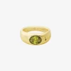 Precious Metal-Plated Cubic Zirconia Signet Ring