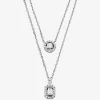 Precious Metal-Plated Double Layered Necklace