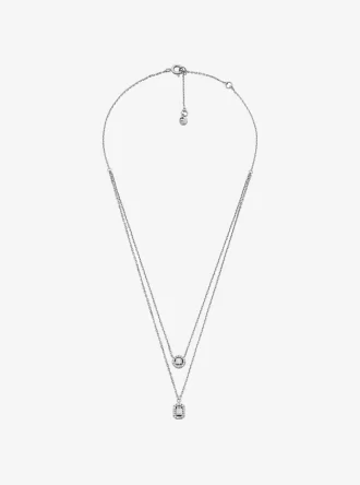 Precious Metal-Plated Double Layered Necklace Precious Metal-Plated Double Layered Necklace