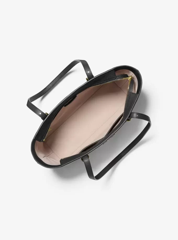 Quinn Medium Pebbled Leather Tote Bag