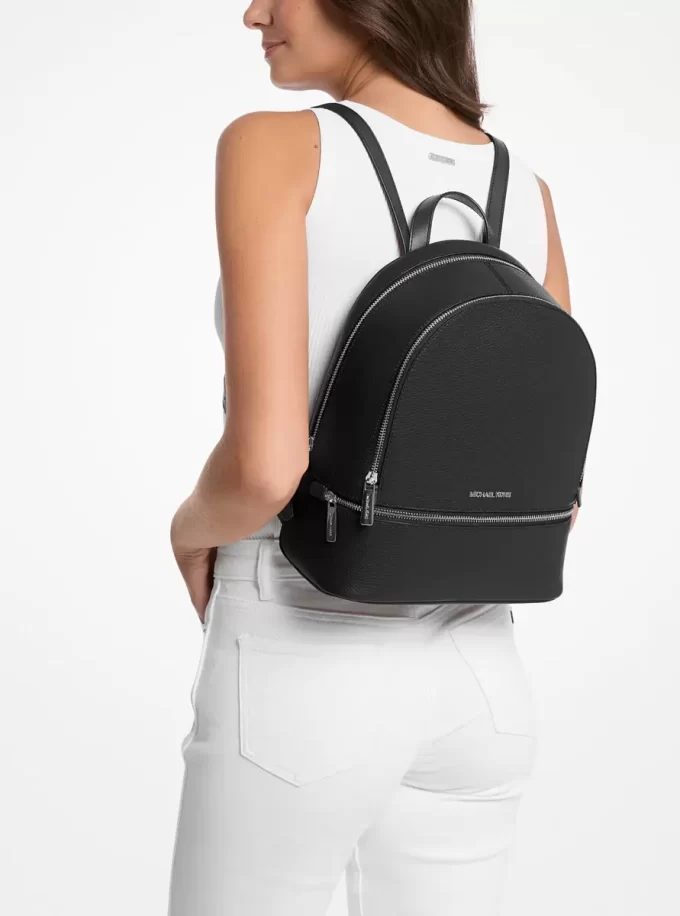 Rhea Medium Pebbled Leather Backpack