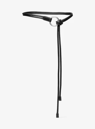 Rope Leather and Cotton Ring Belt