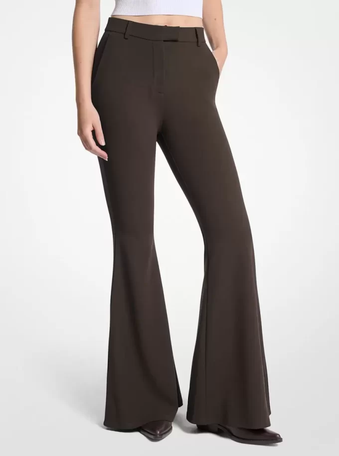 Stretch Crepe Flared Pant