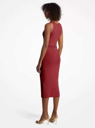 Stretch Viscose Blend Midi Tank Dress