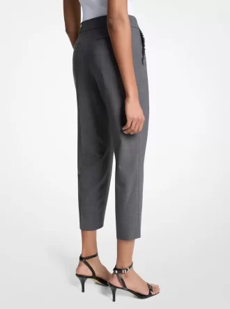 Stretch Wool Cropped Pants
